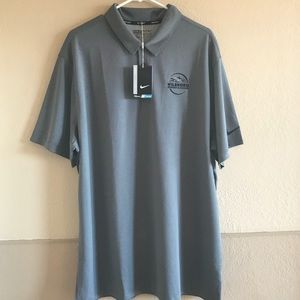 NIKE GOLF Textured Dry Polo Shirt XXL Gray